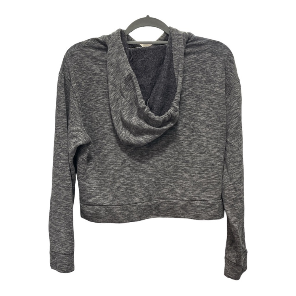 Vs PINK Cropped Hoodie Heathered Grey with White Lettering Size S - Picture 2 of 4